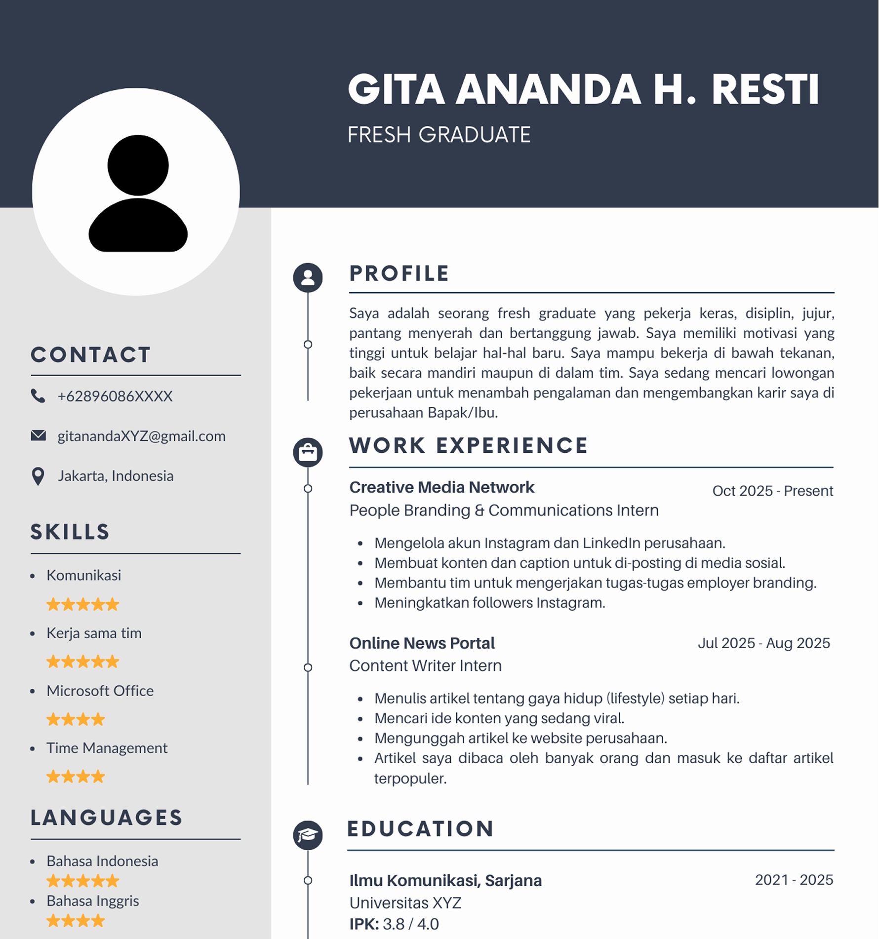 CV Gita Sebelum